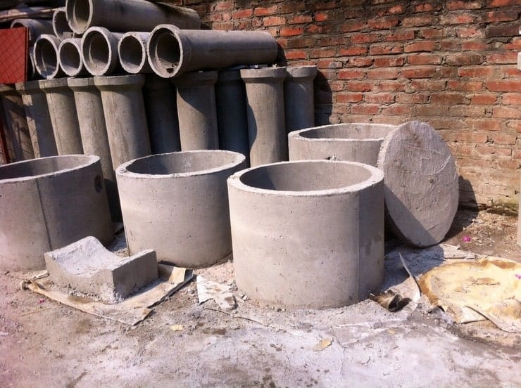 Bể phốt xây bằng ống bi
